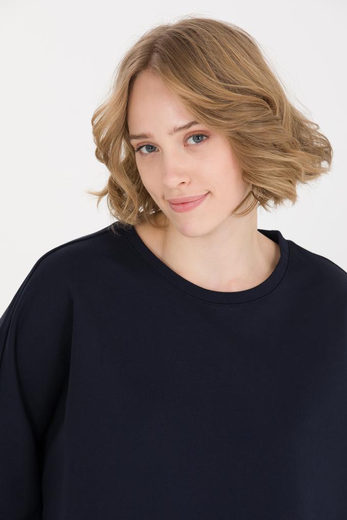 Kadın Lacivert Bisiklet Yaka Sweatshirt