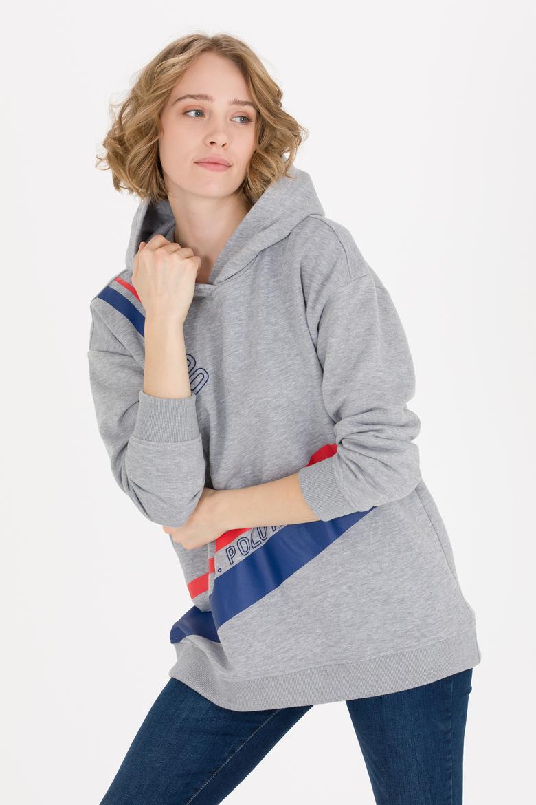 Kadın Gri Melanj Sweatshirt - 50256433005