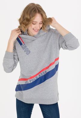 Kadın Gri Melanj Sweatshirt - 50256433005