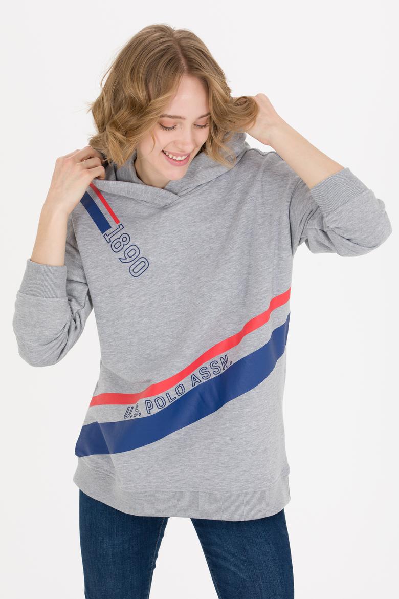 Kadın Gri Melanj Sweatshirt - 50256433005