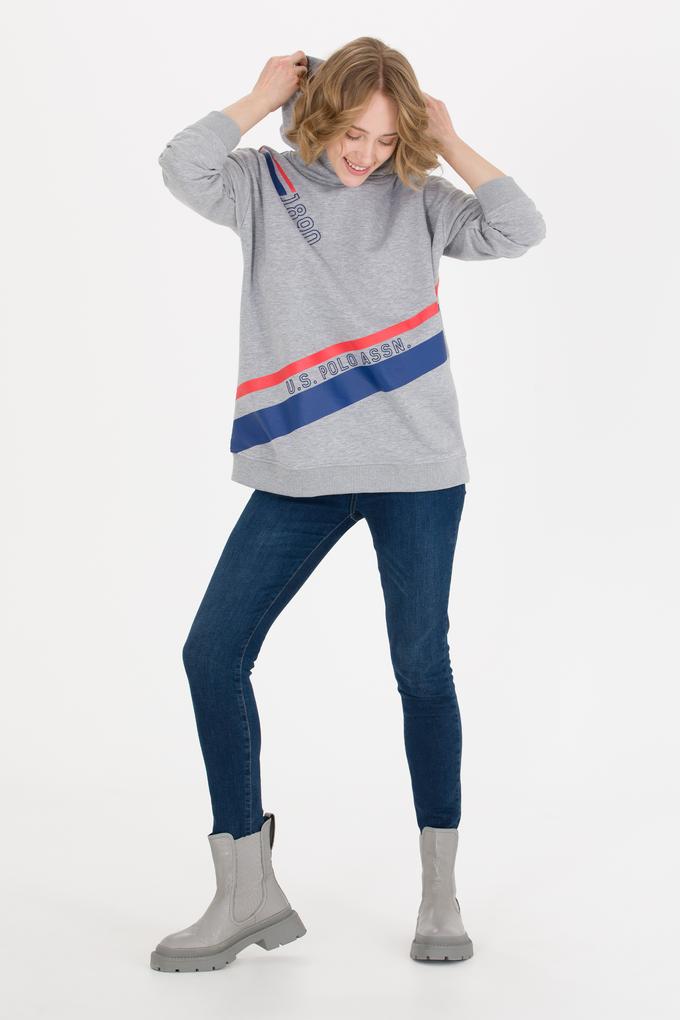 Kadın Gri Melanj Sweatshirt