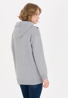 Kadın Gri Melanj Sweatshirt - 50256433005