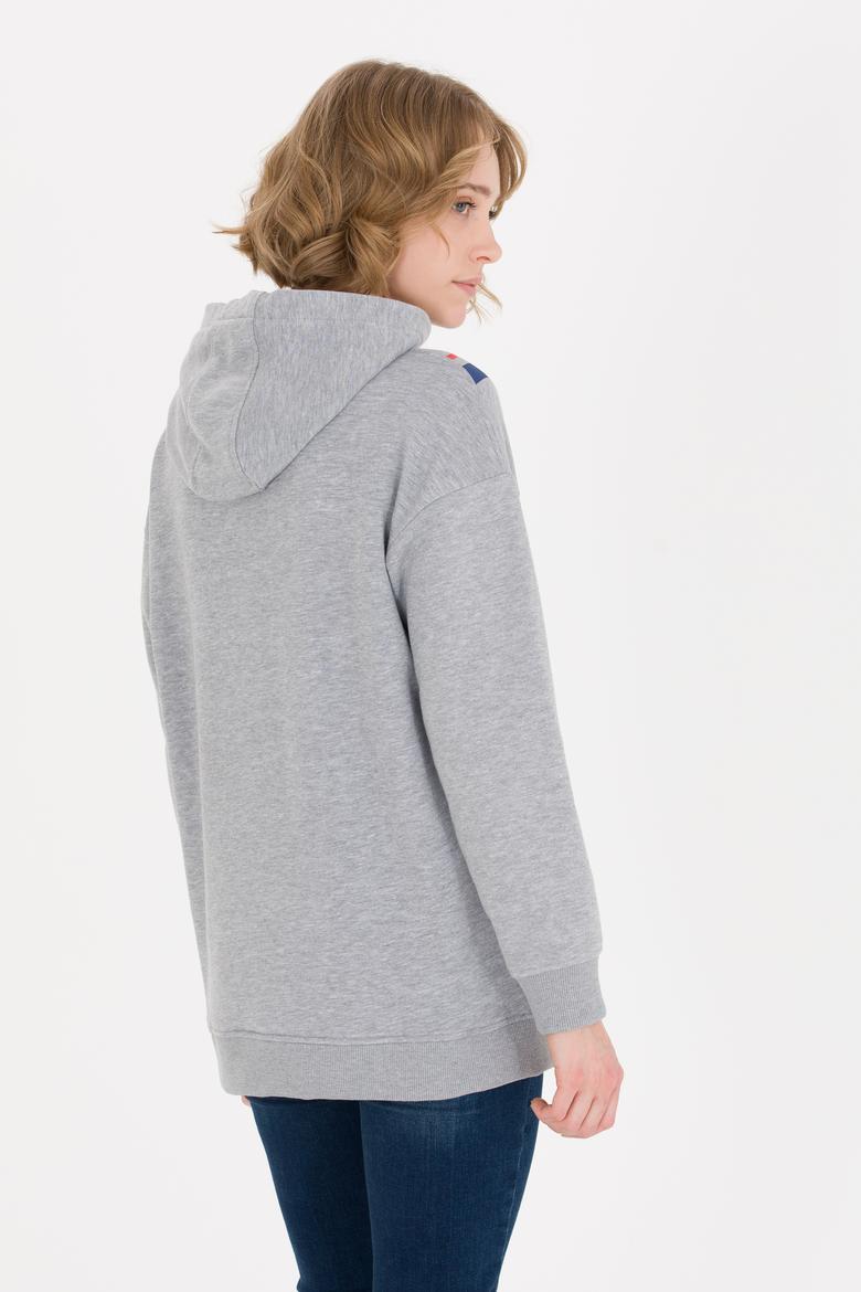 Kadın Gri Melanj Sweatshirt - 50256433005