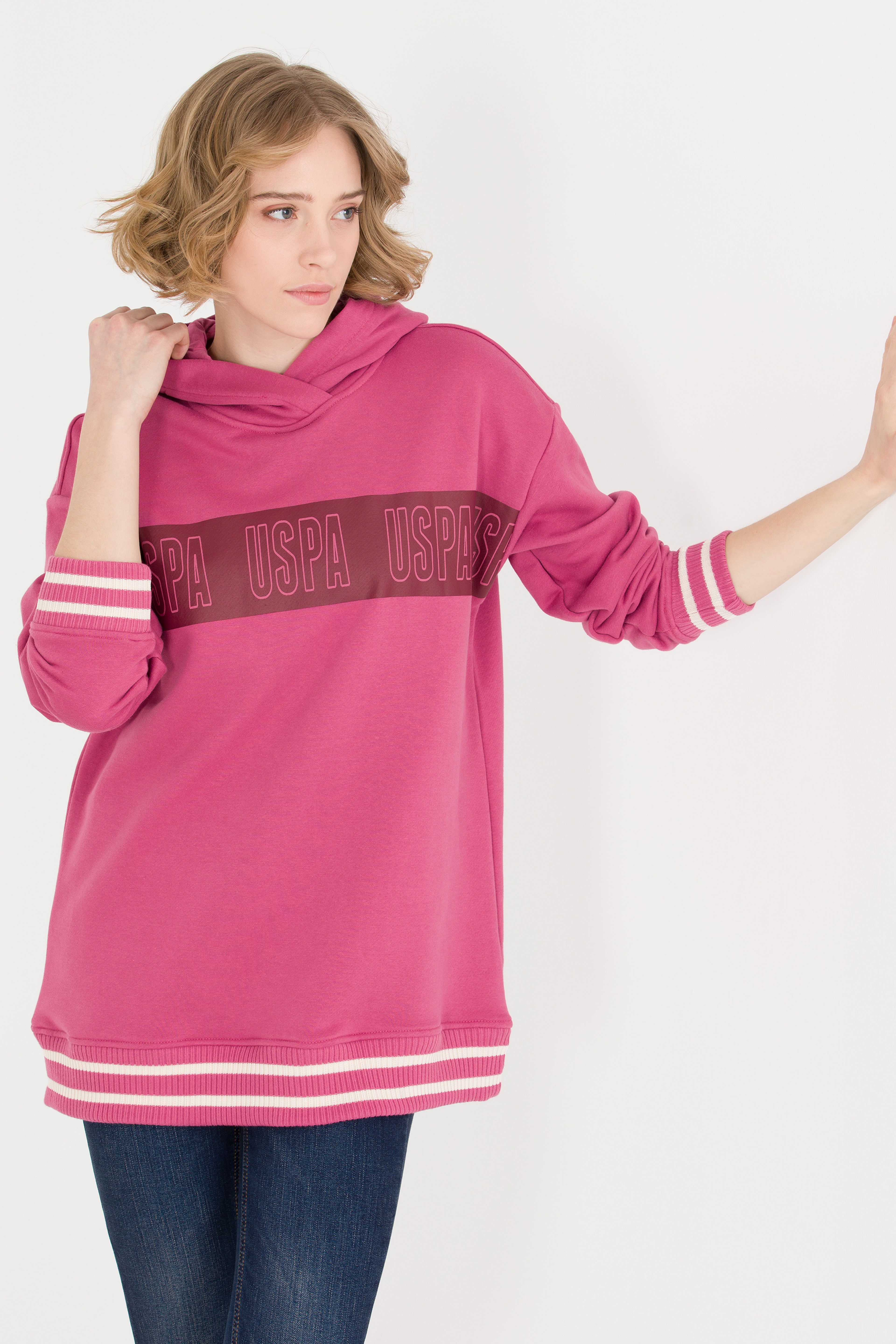 Kadın Pembe Sweatshirt - Image 2