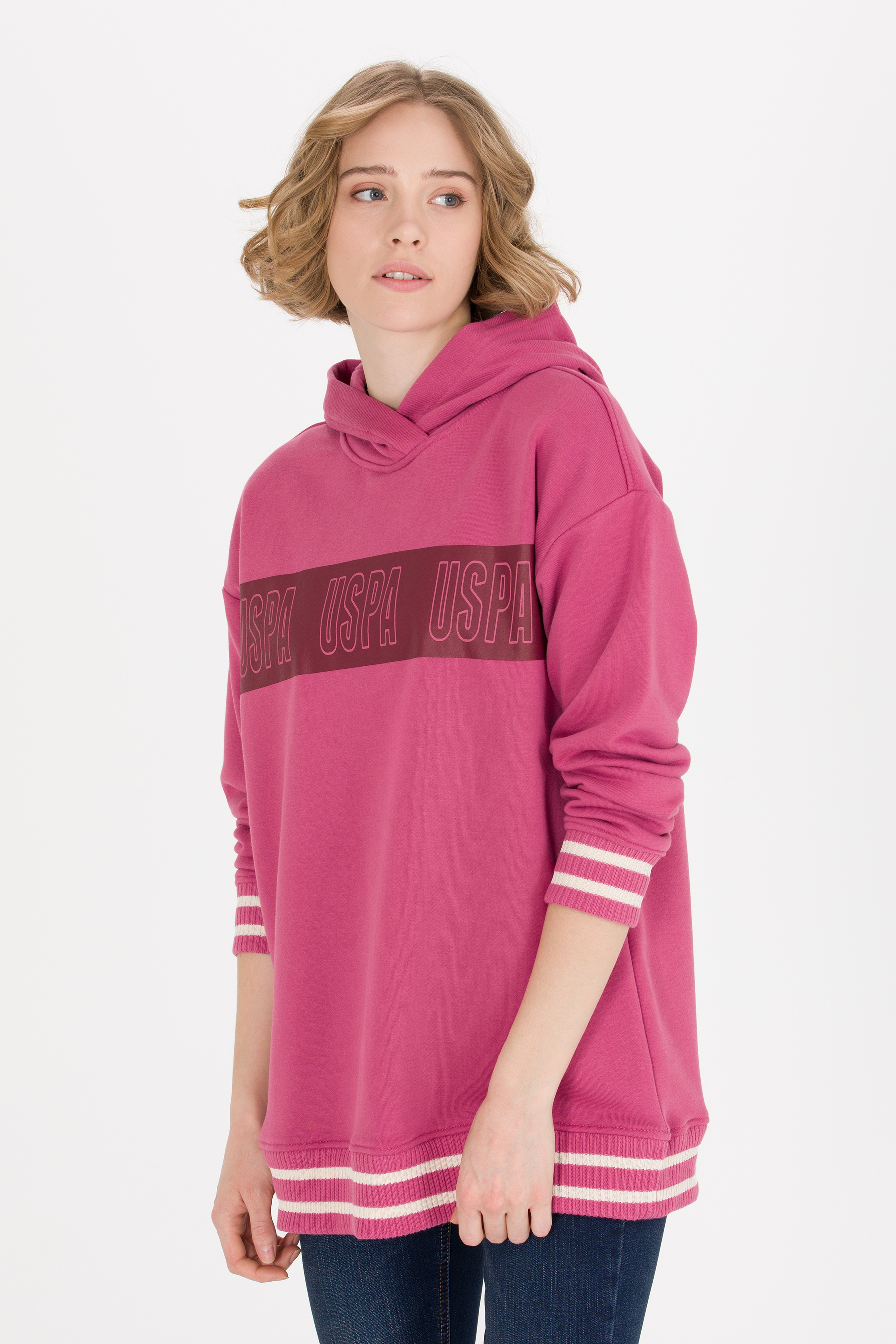 Kadın Pembe Sweatshirt - Image 4