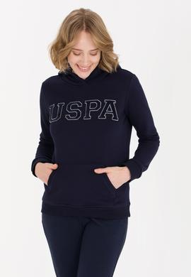 Kadın Lacivert Kapüşonlu Basic Sweatshirt - 50261254008