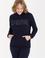 Kadın Lacivert Kapüşonlu Basic Sweatshirt