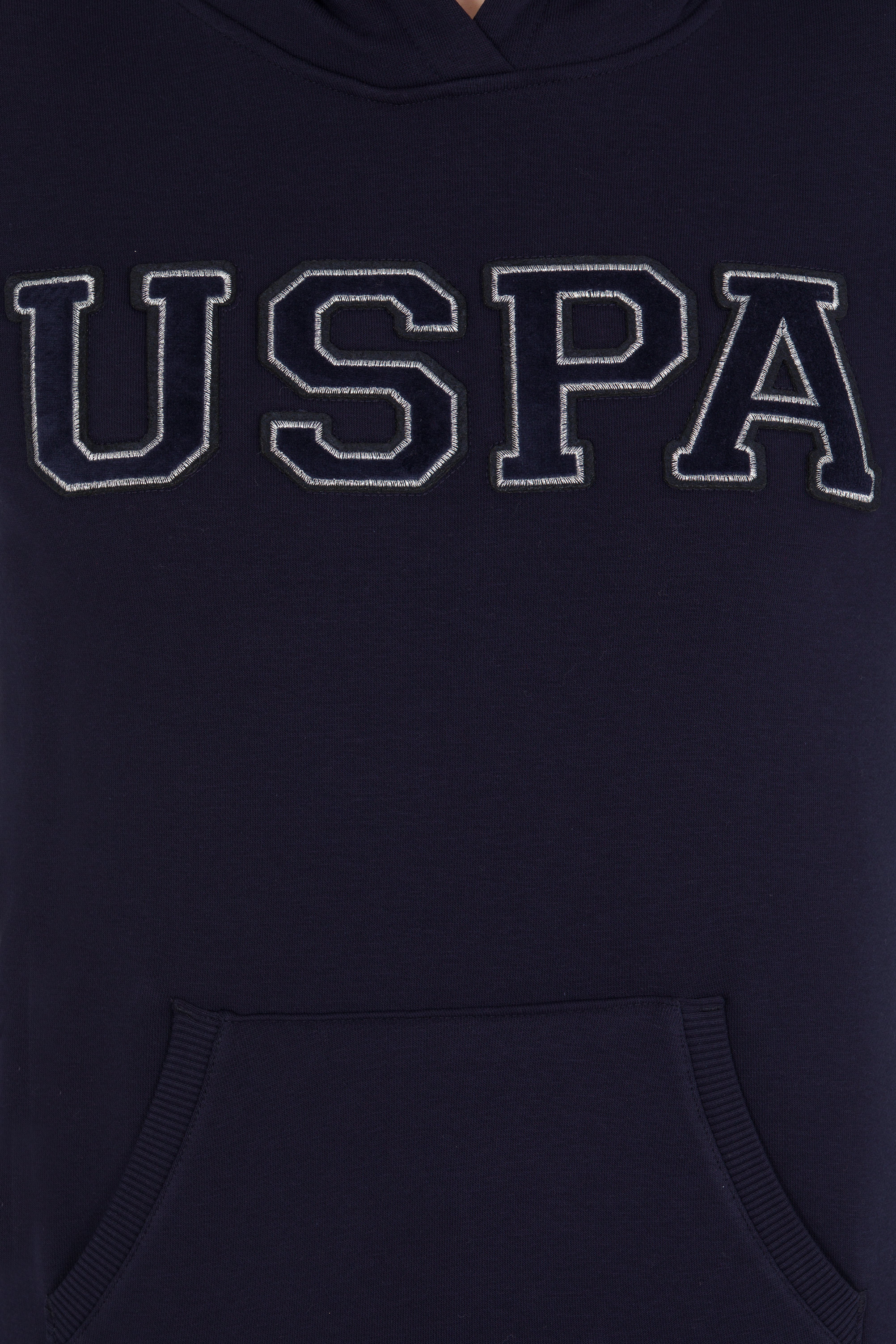 Kadın Lacivert Kapüşonlu Basic Sweatshirt - Image 6