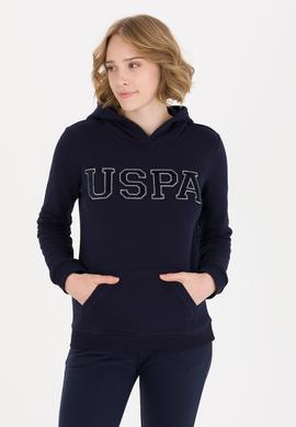 Kadın Lacivert Kapüşonlu Basic Sweatshirt - 50261254008