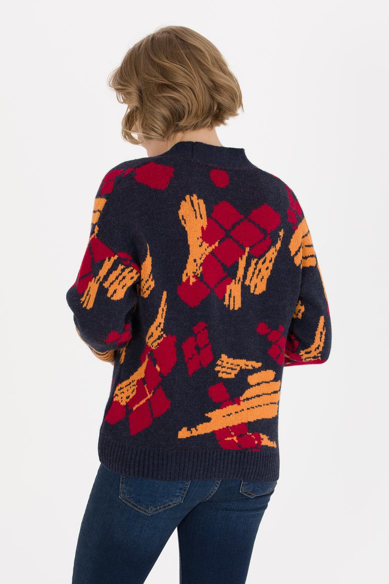 Kadın Lacivert Triko Hırka - 50256618004