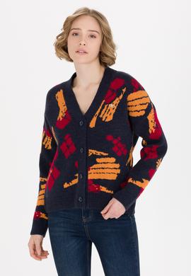 Kadın Lacivert Triko Hırka - 50256618004