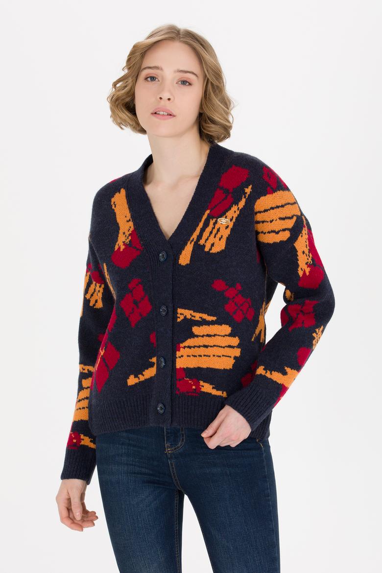 Kadın Lacivert Triko Hırka - 50256618004