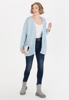 Kadın Mavi Triko Hırka - 50253227014