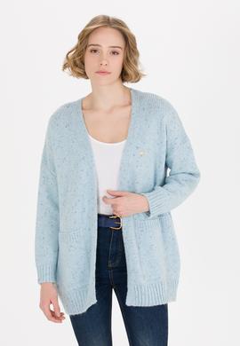 Kadın Mavi Triko Hırka - 50253227014