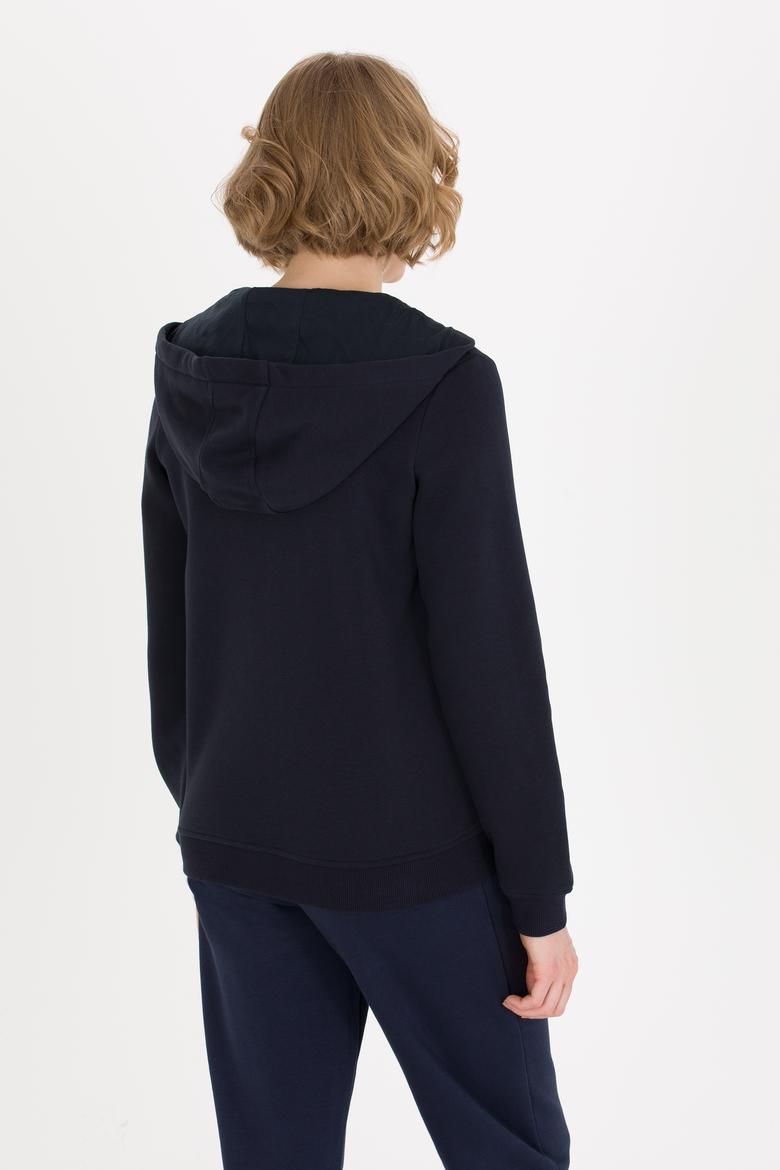 Kadın Lacivert Kapüşonlu Sweatshirt - 50254401005