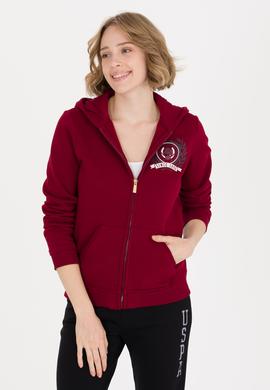 Kadın Vişne Fermuarlı Sweatshirt - 50254401011