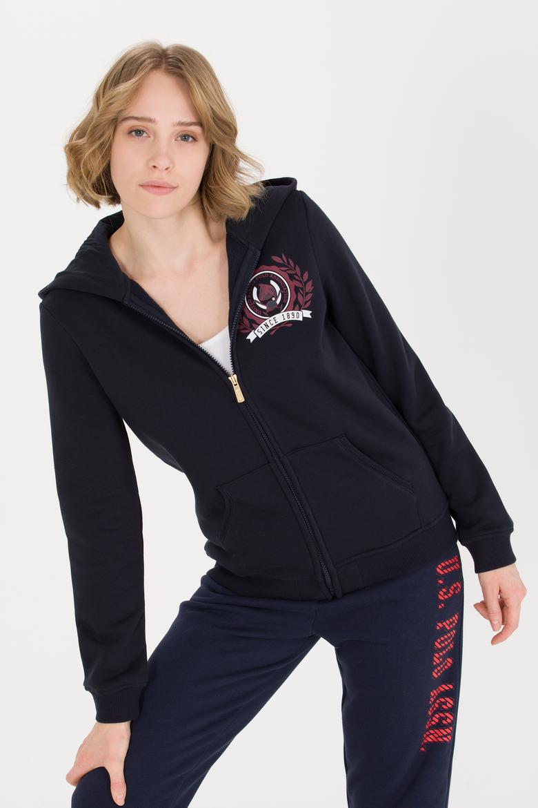 Kadın Lacivert Kapüşonlu Sweatshirt - 50254401005