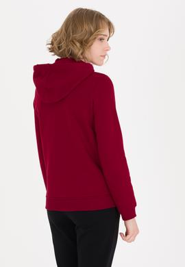 Kadın Vişne Fermuarlı Sweatshirt - 50254401011