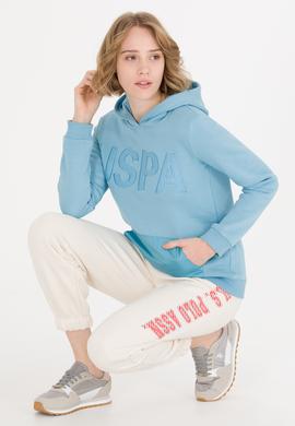 Kadın Mavi Kapüşonlu Sweatshirt - 50256250021
