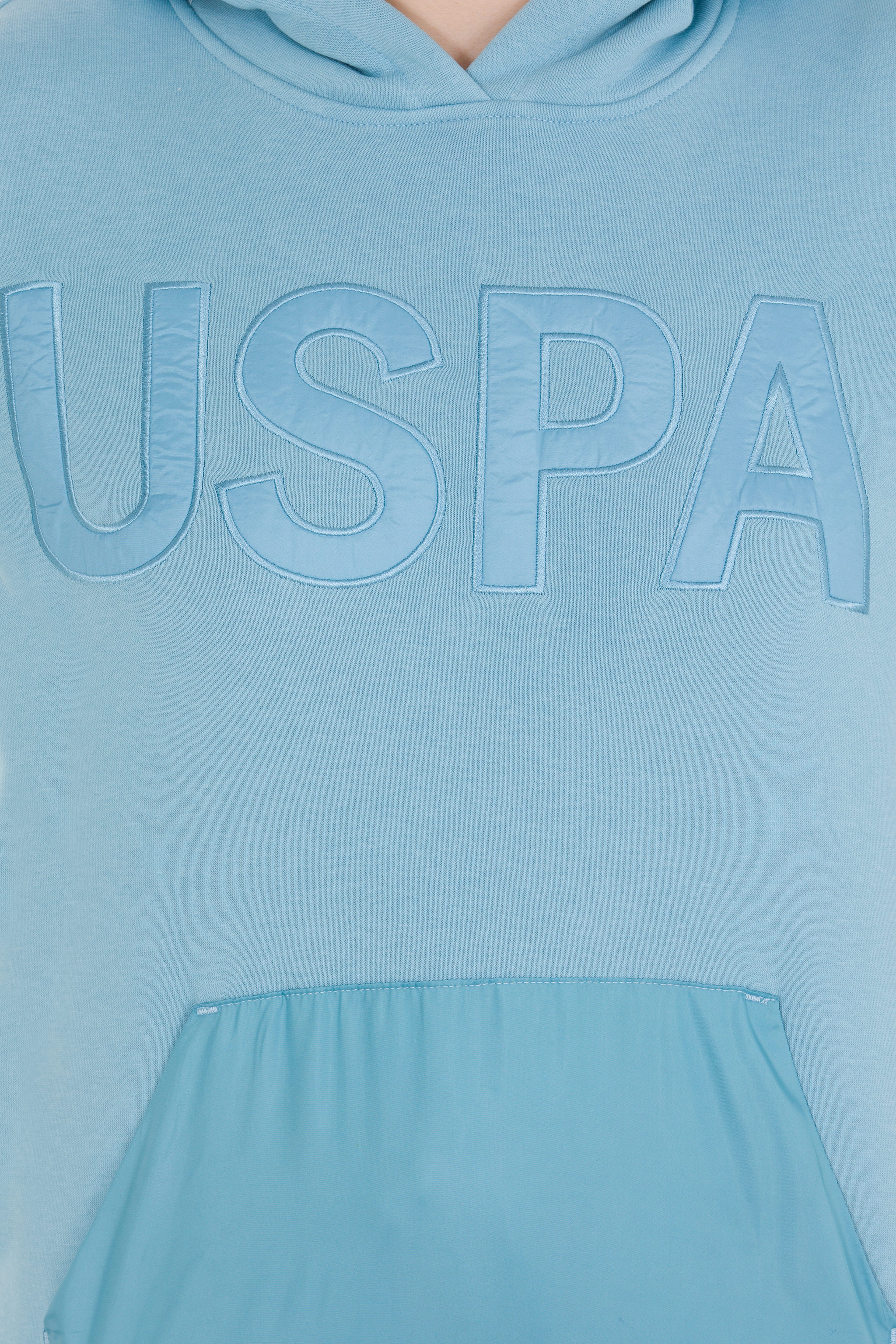 Kadın Mavi Kapüşonlu Sweatshirt