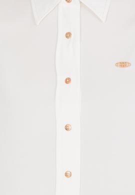 Kadın Ekru Uzun Kollu Gömlek - 50255305035