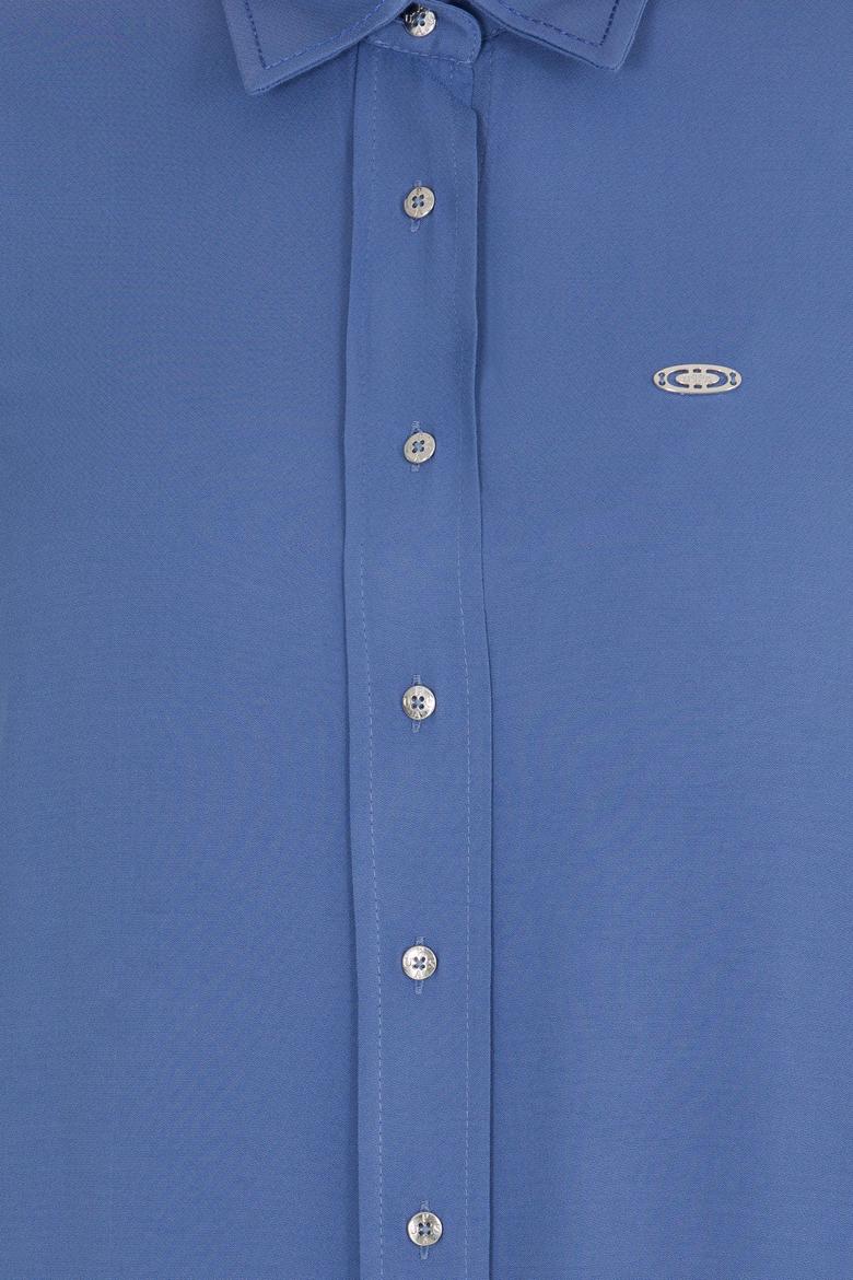 Kadın Lacivert Uzun Kollu Gömlek - 50255305043