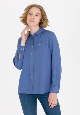 Kadın Lacivert Uzun Kollu Gömlek - 50255305043