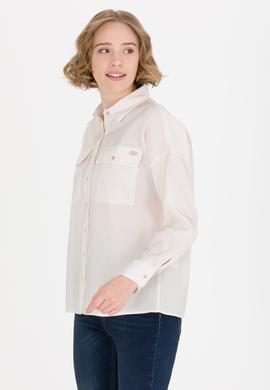 Kadın Ekru Uzun Kollu Gömlek - 50255143006