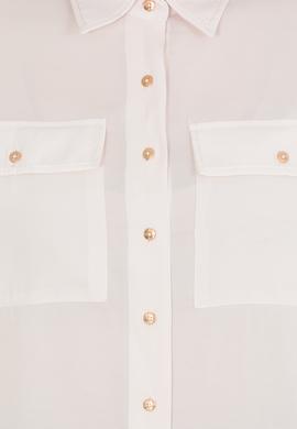 Kadın Ekru Uzun Kollu Gömlek - 50255143006