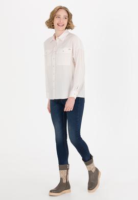 Kadın Ekru Uzun Kollu Gömlek - 50255143006