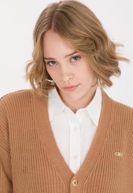 Kadın Camel Melanj Triko Hırka - 50257809034