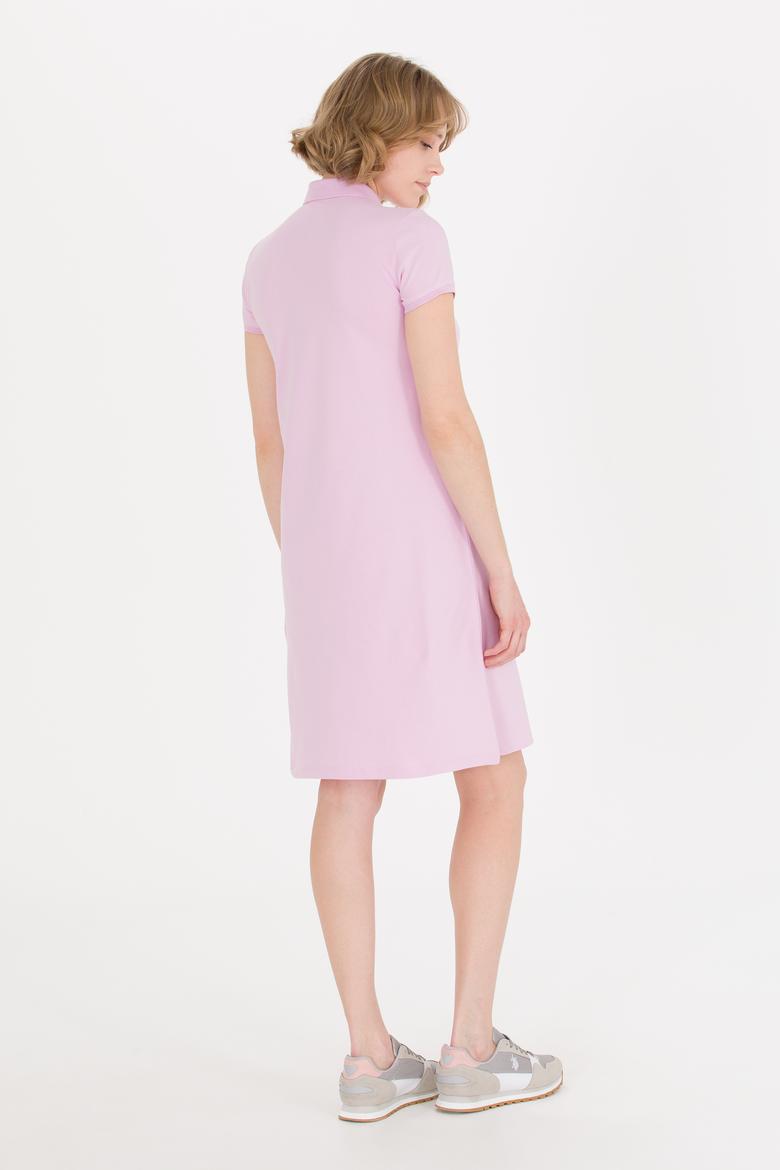 Kadın Manolya Polo Yaka Örme Elbise - 50269546032