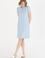 Kadın Açık Mavi Polo Yaka Örme Elbise