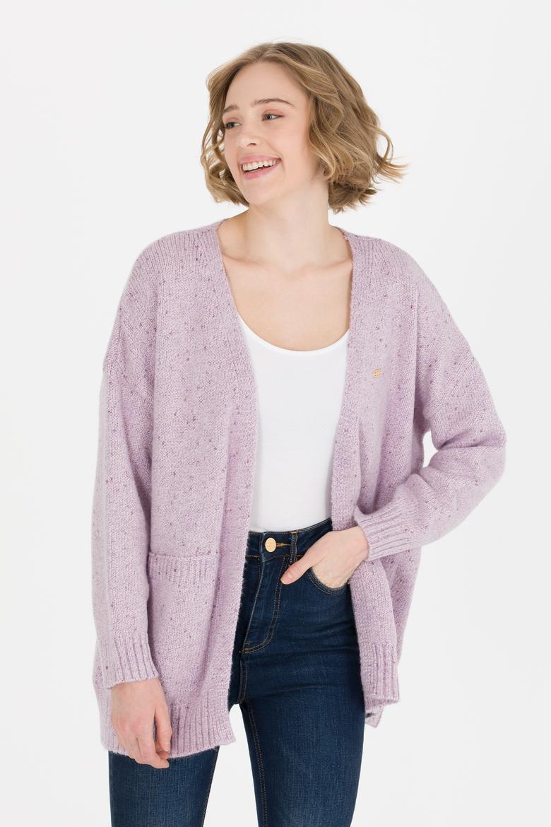 Kadın Manolya Triko Hırka