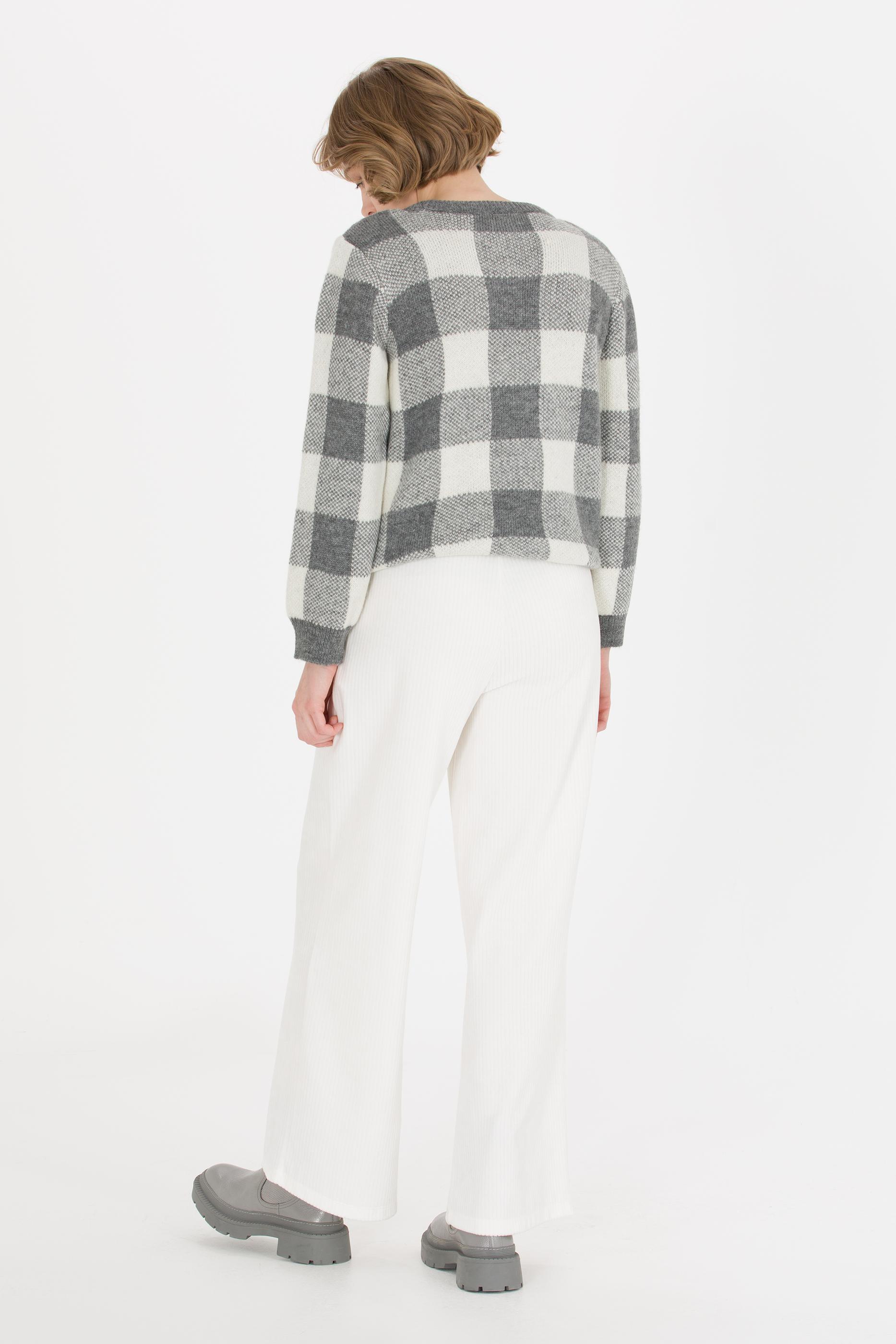 Kadın Ekru Örme Pantolon