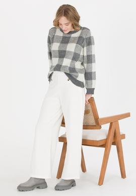 Kadın Ekru Örme Pantolon - 50256500004