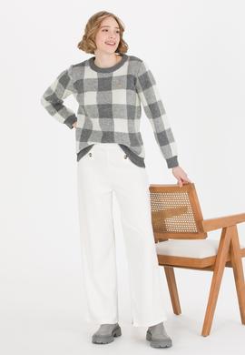 Kadın Ekru Örme Pantolon - 50256500004