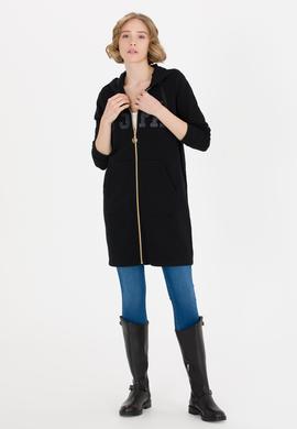 Kadın Siyah Fermuarlı Sweatshirt - 50256257005