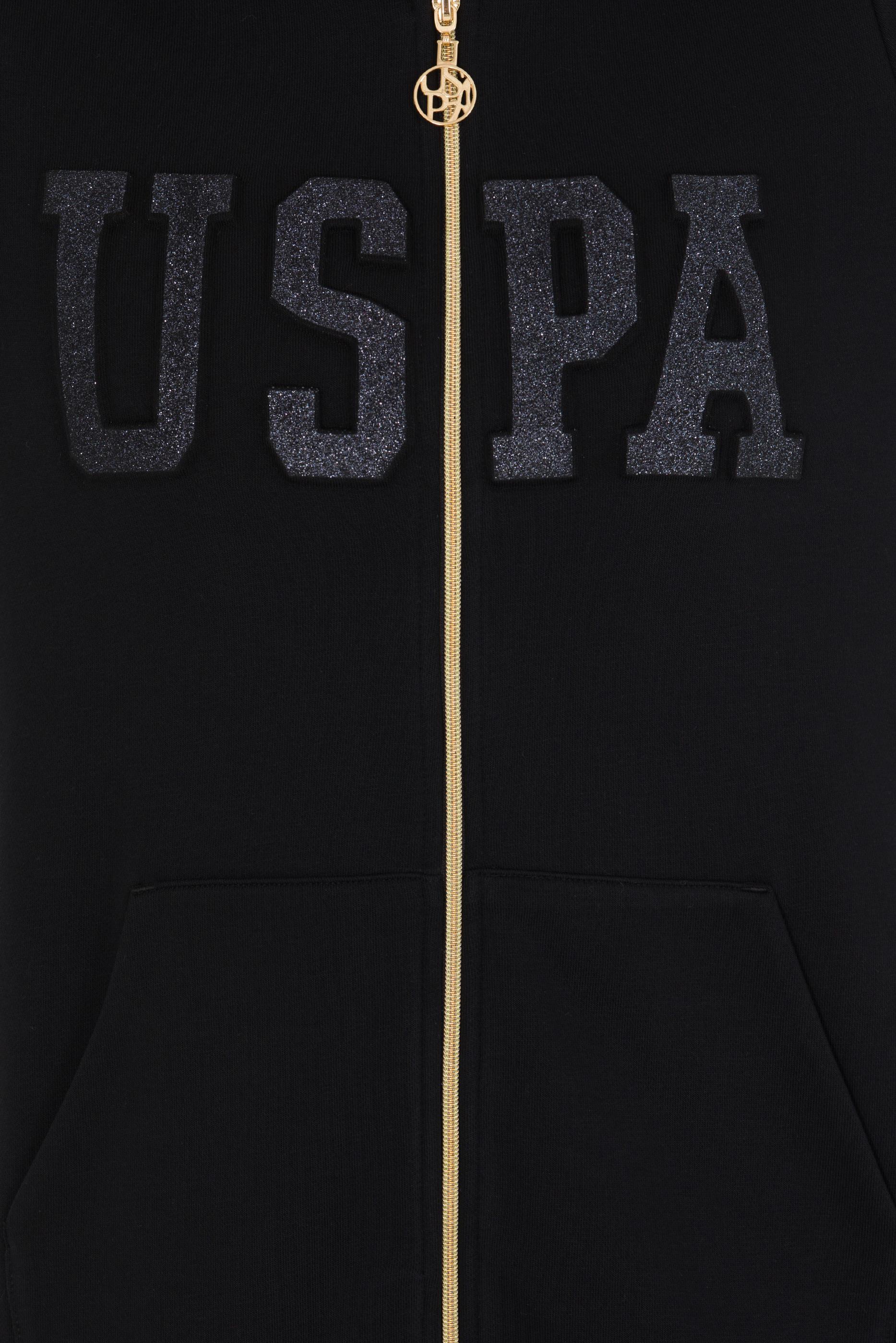 Kadın Siyah Fermuarlı Sweatshirt