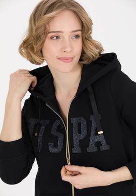 Kadın Siyah Fermuarlı Sweatshirt - 50256257005