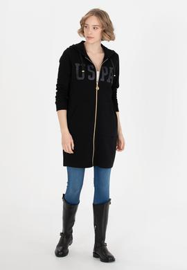 Kadın Siyah Fermuarlı Sweatshirt - 50256257005