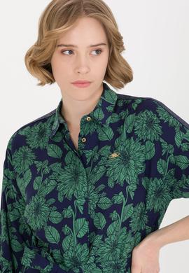 Kadın Lacivert Dokuma Elbise - 50254776013