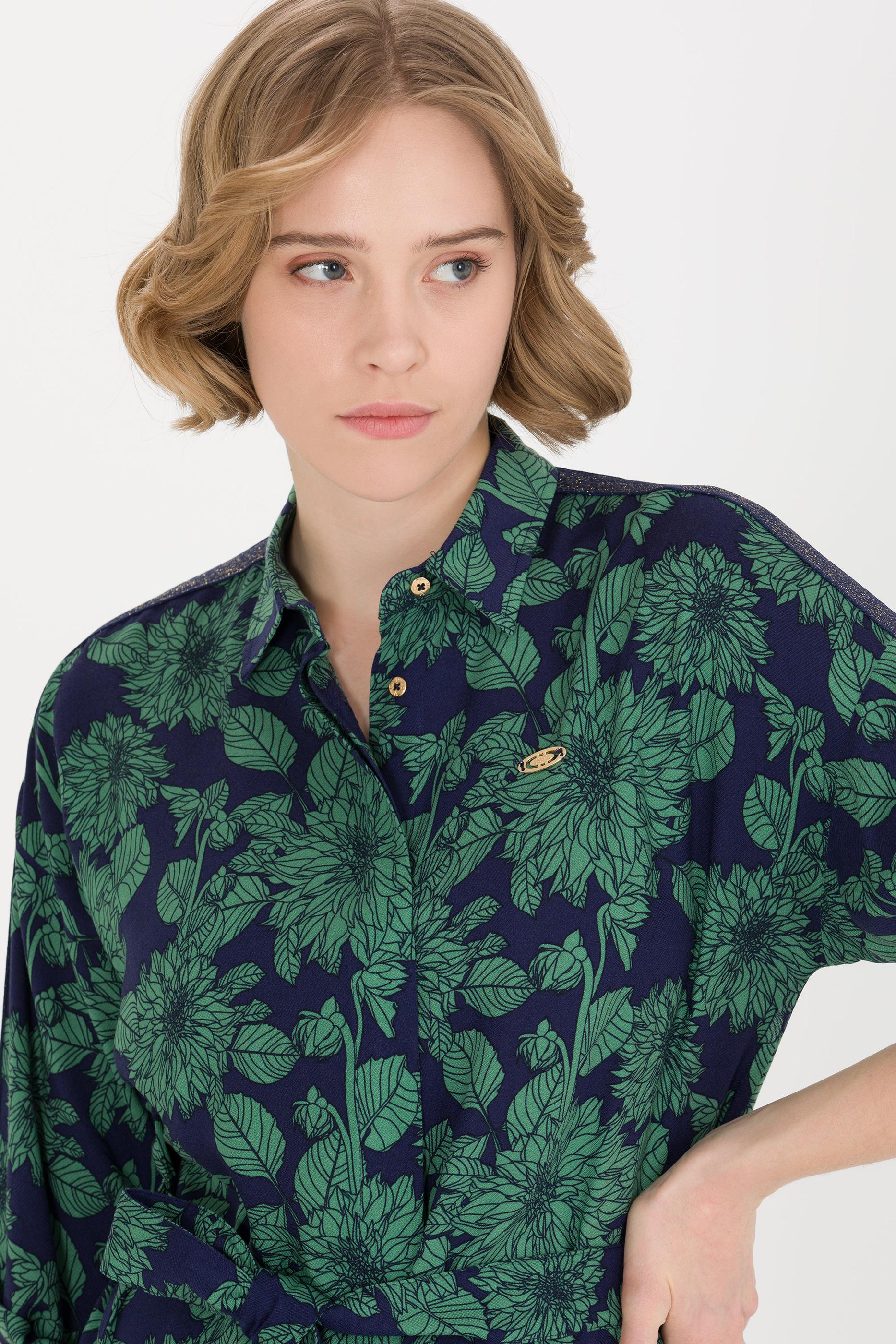 Kadın Lacivert Dokuma Elbise