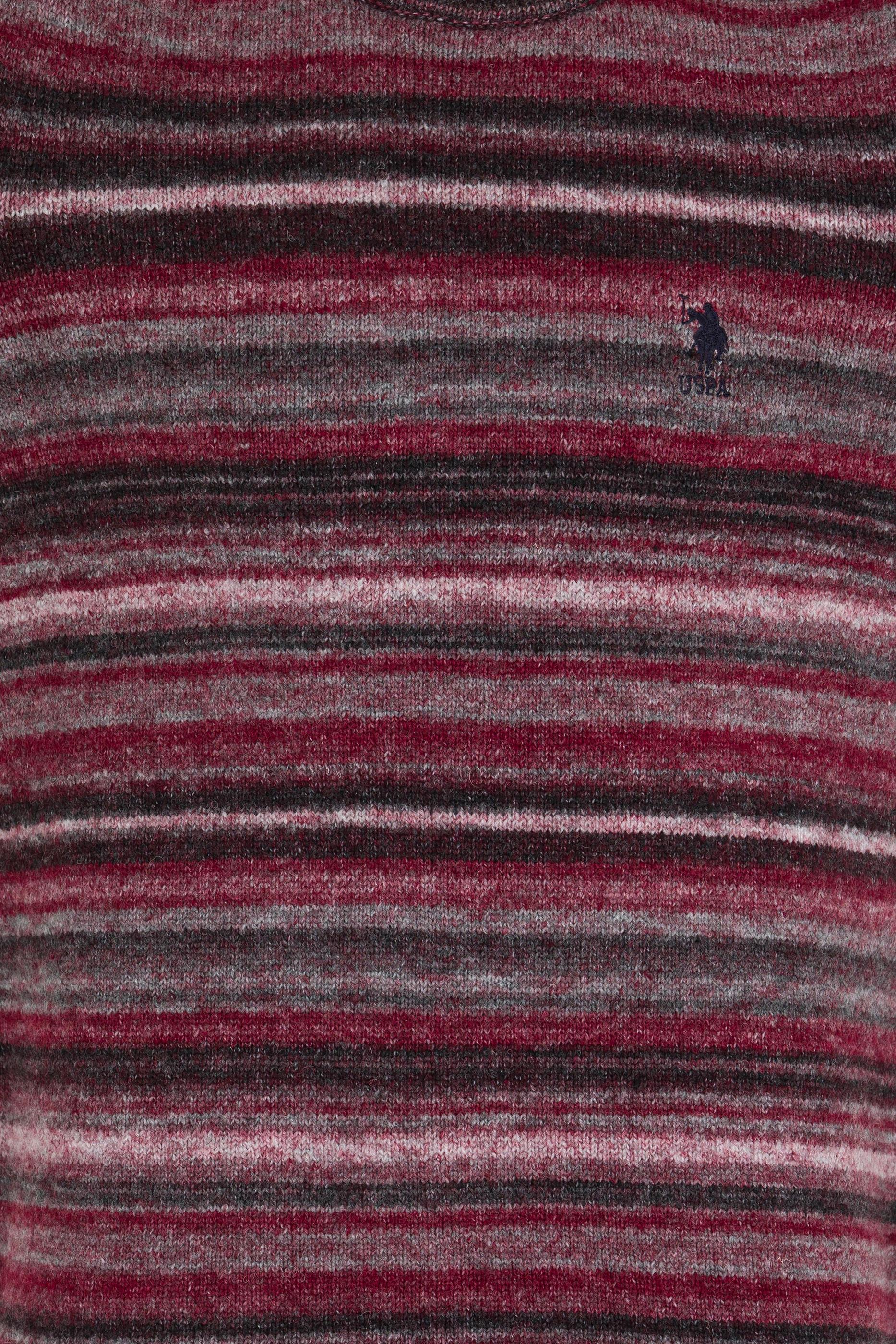 Erkek Vişne Bisiklet Yaka Triko Kazak