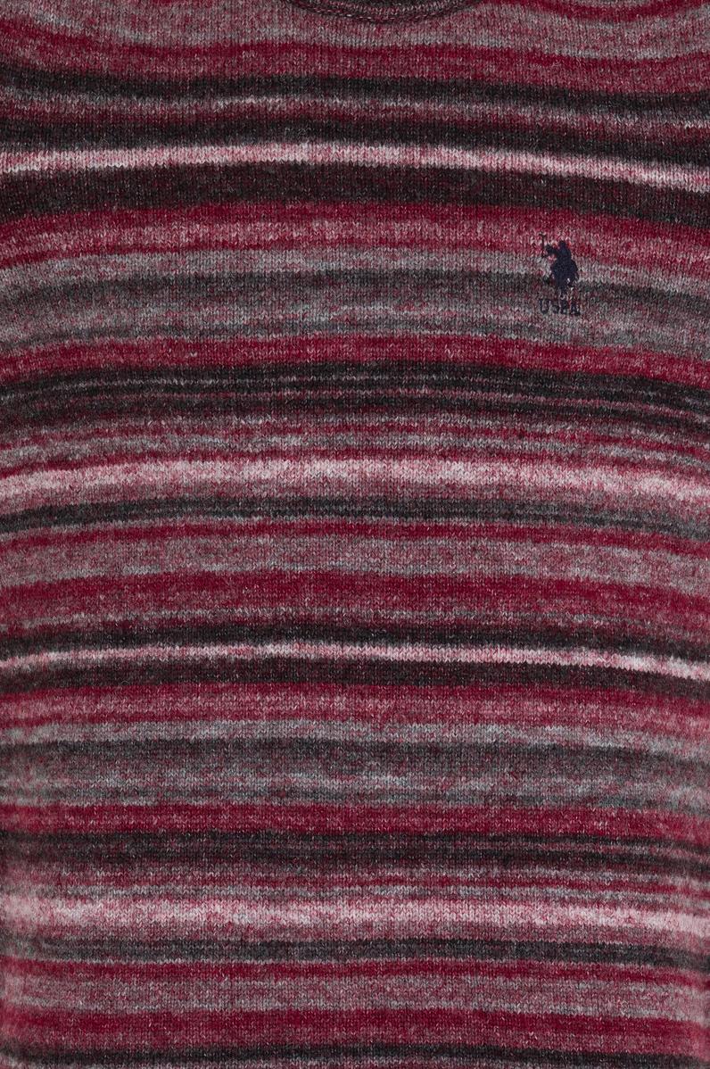 Erkek Vişne Bisiklet Yaka Triko Kazak