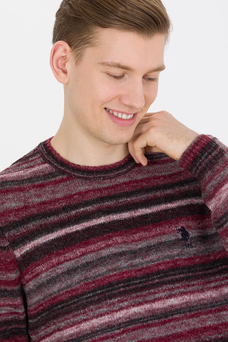 Erkek Vişne Bisiklet Yaka Triko Kazak - 50256682008