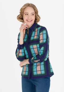 Kadın Yeşil Uzun Kollu Gömlek - 50253327006