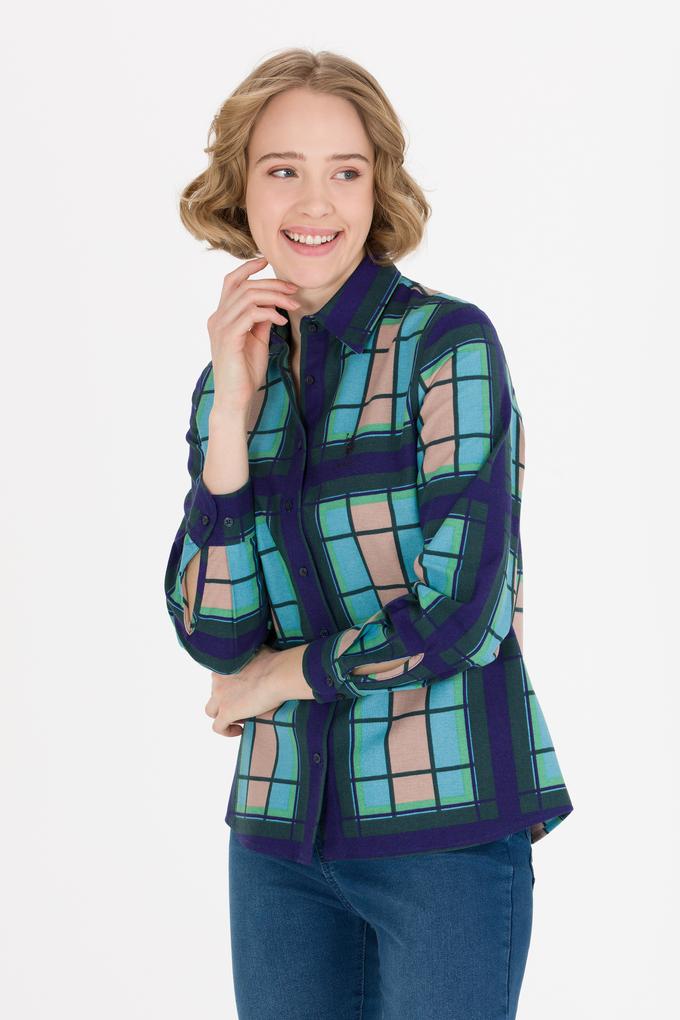 Kadın Yeşil Uzun Kollu Gömlek