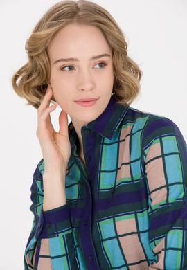 Kadın Yeşil Uzun Kollu Gömlek - 50253327006