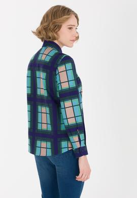 Kadın Yeşil Uzun Kollu Gömlek - 50253327006